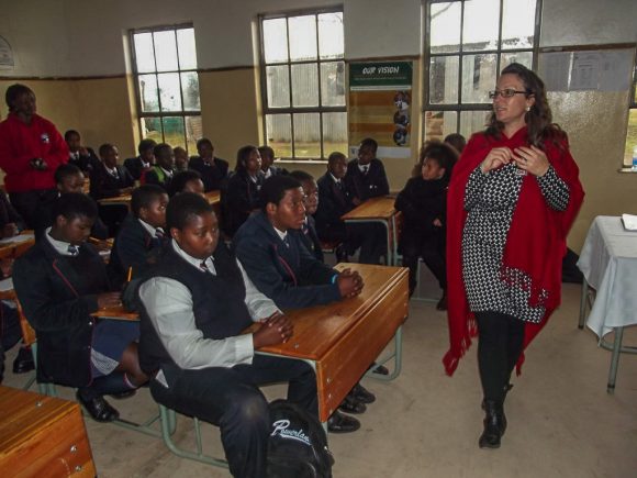 Resource centre with students